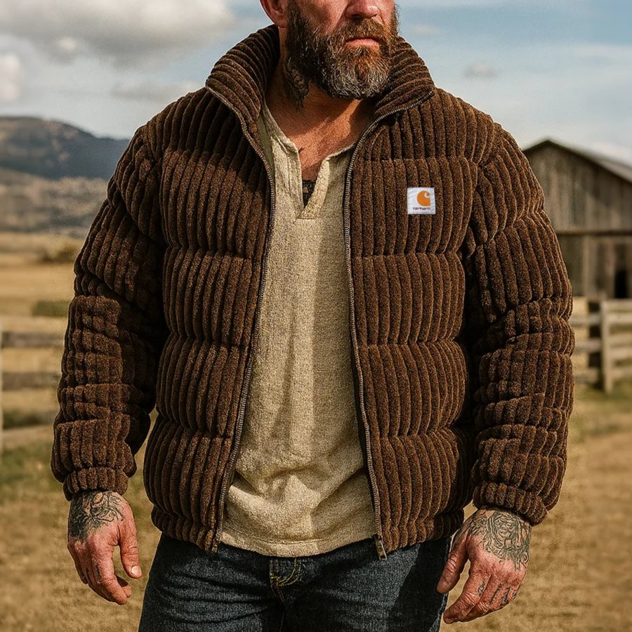 

Men's Vintage Rustic Chenille Jacket For Outdoor Adventures