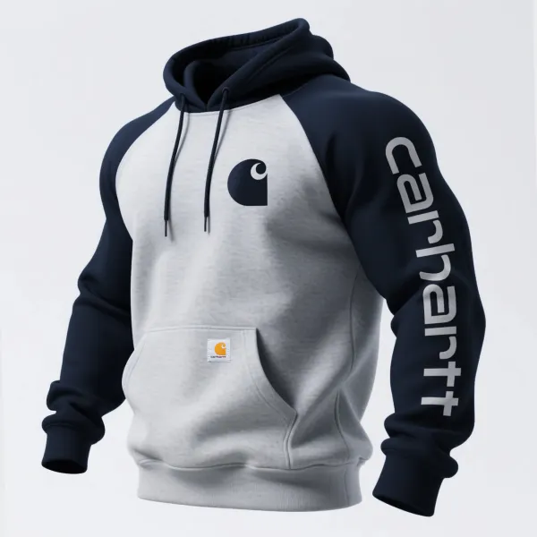 Loose Casual Contrast Color Raglan Sleeve Hooded Sweatshirt - Wayrates.com 