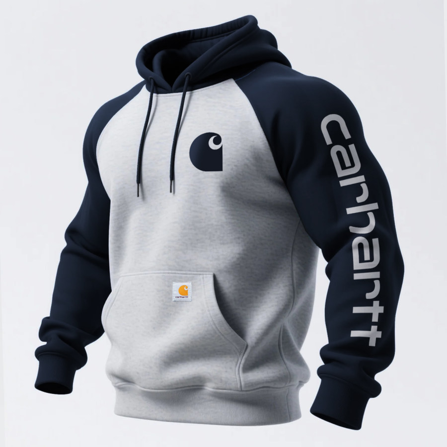 

Loose Casual Contrast Color Raglan Sleeve Hooded Sweatshirt