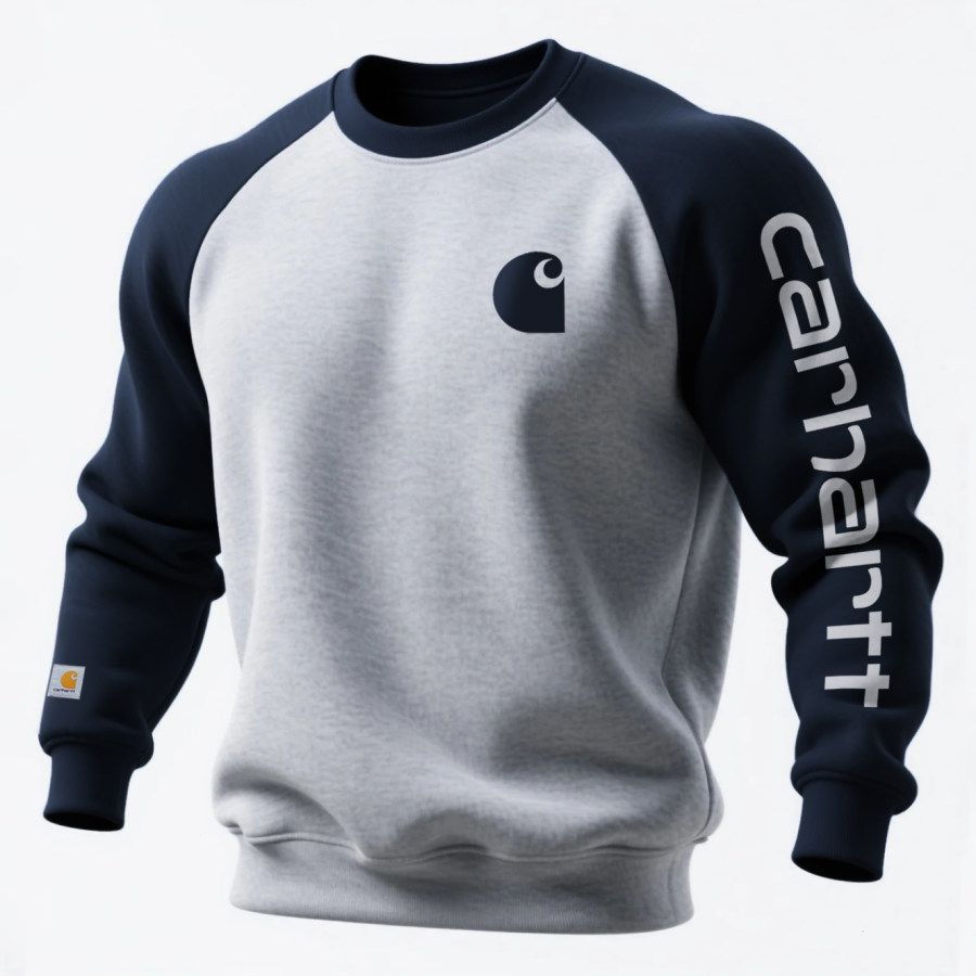 Carhartt Loose Casual Contrast Color Raglan Sleeve Crew Neck Sweatshirt