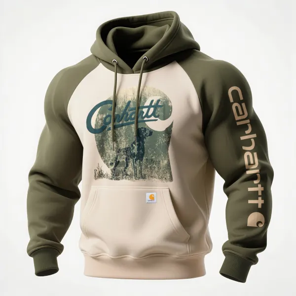 Loose Casual Contrast Color Raglan Sleeve Hooded Sweatshirt - Wayrates.chimpone.com 