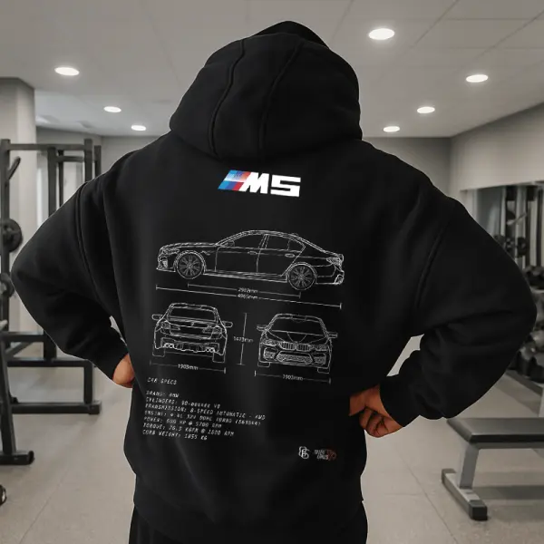 Sporty Car Blueprint Hoodie For Enthusiasts - Perfect For Casual Wear And Gym Sessions - Wayrates.com 