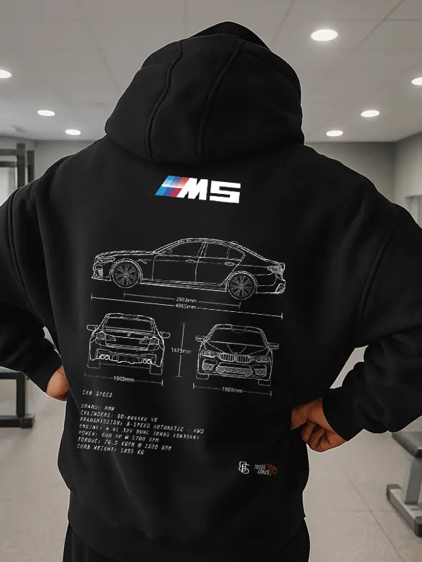 Sporty Car Blueprint Hoodie For Enthusiasts - Perfect For Casual Wear And Gym Sessions - Pragmaace.com 