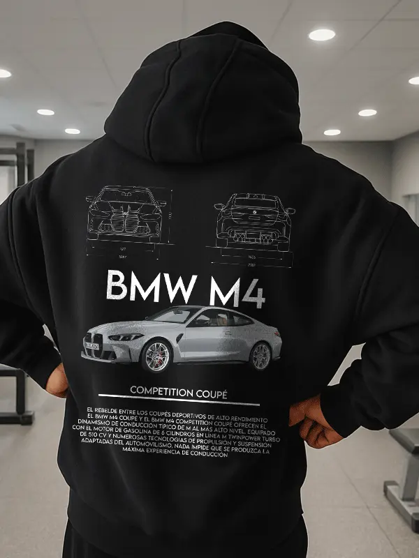 Sporty Graphic Hoodie With Car Design For Enthusiasts - Pragmaace.com 