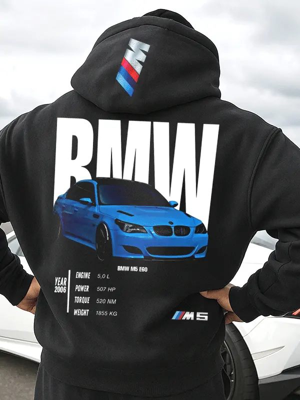 Sporty Graphic Hoodie With Car Print For Enthusiasts - Pragmaace.com 
