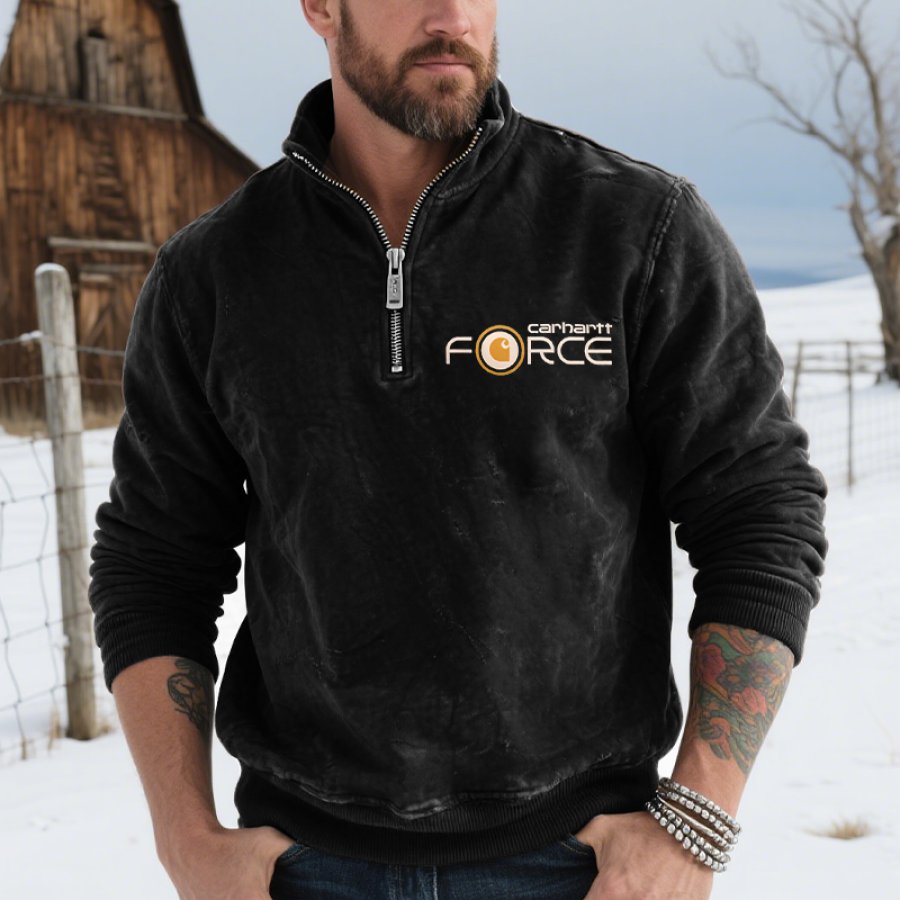 

Men's Vintage Rugged Force Quarter Zip Sweatshirt
