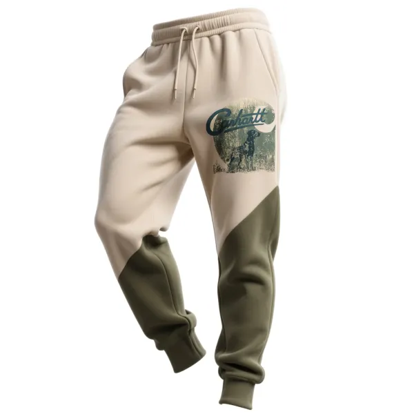 Men's Contrasting Color-blocked Trousers - Wayrates.com 