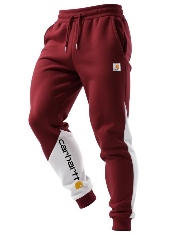 Men's Contrasting Color-blocked Trousers - Pragmaace.com 