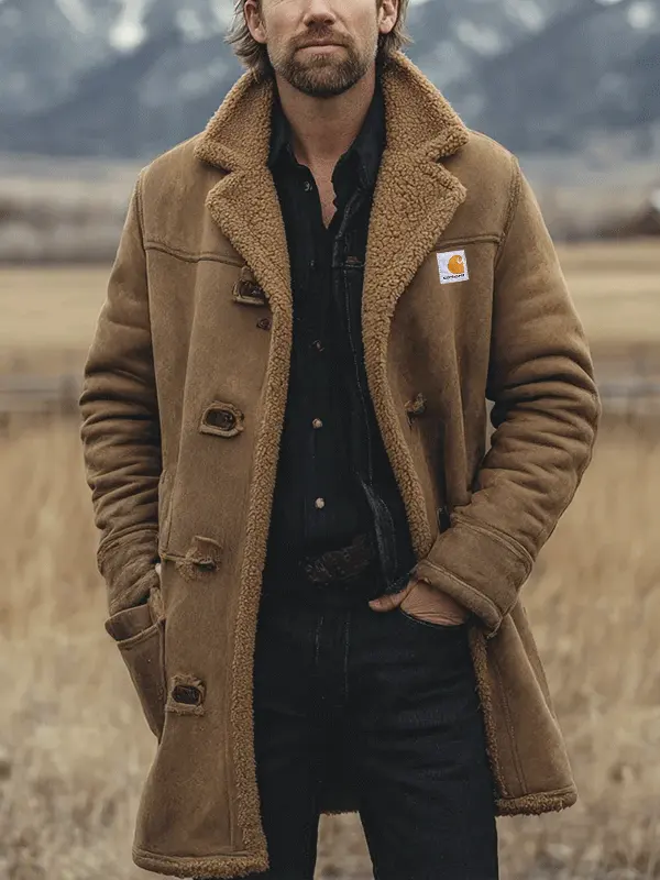 Suede Windproof And Warm Insulation Cozy Winter Jacket With Faux Fur Lining For Men - Pragmaace.com 