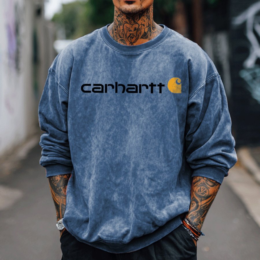 

Comfortable Oversized Sweatshirt With Bold Logo Design