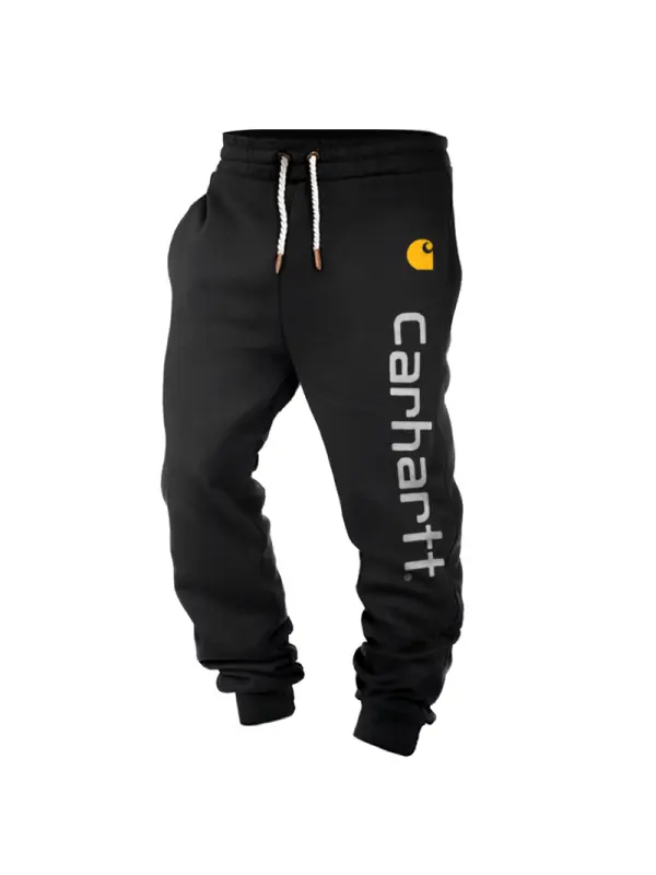 Comfortable Jogger Pants With Vertical Logo Design For Casual Wear - Aptkoi.com 