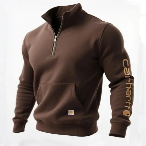 Carhartt Men's Vintage Western Half Zip Stand Collar Sweatshirt - Upgradecool.com 