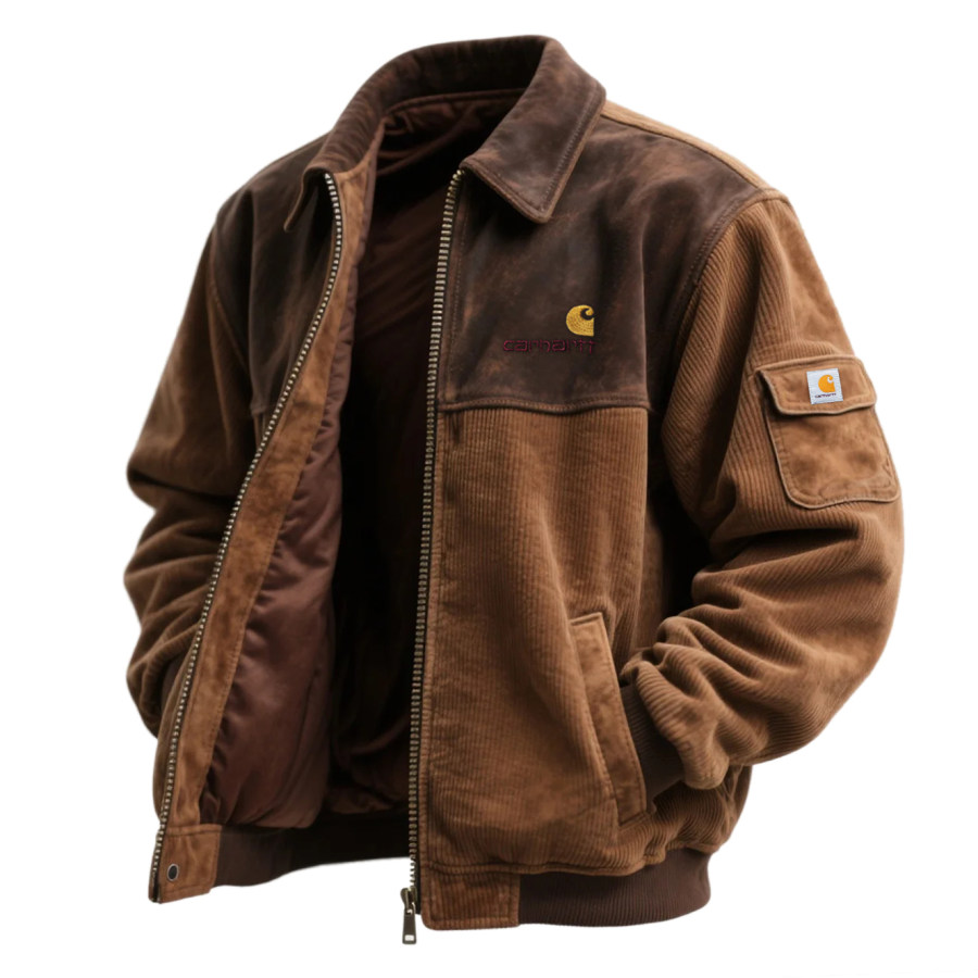 Carhartt Vintage Corduroy And Suede Contrast Lapel Jacket