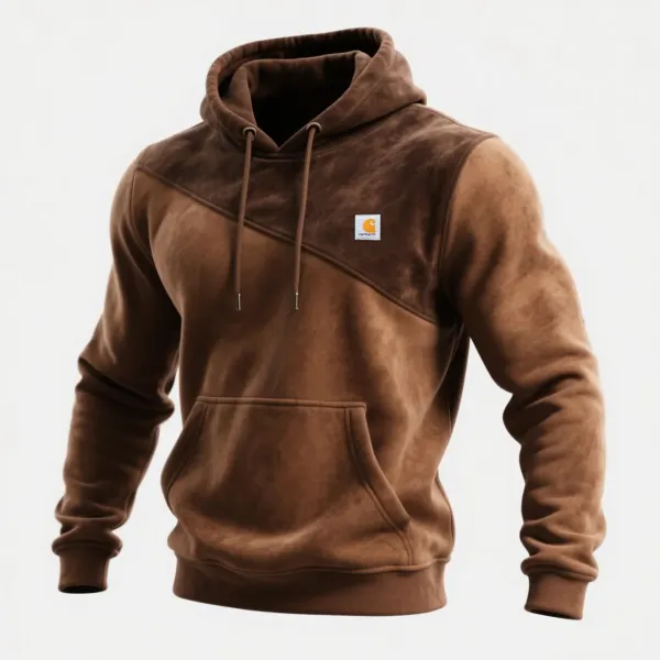 Carhartt Outdoor Men's Casual Contrast Color Stitching Hooded Sweatshirt Retro Western Sweatshirt - Wayrates.com 