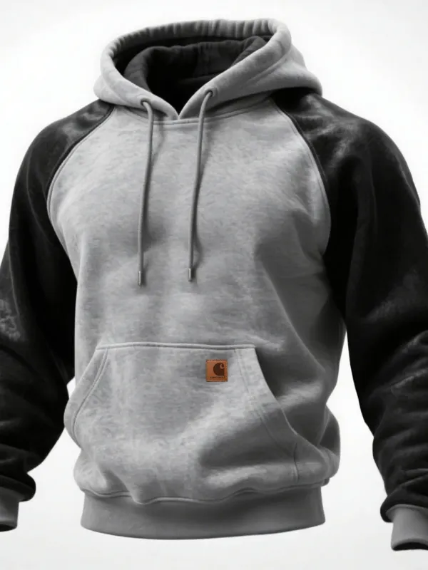 Carhartt Men's Retro Casual Contrast Color Stitching Hooded Sweatshirt - Menbarn.com 