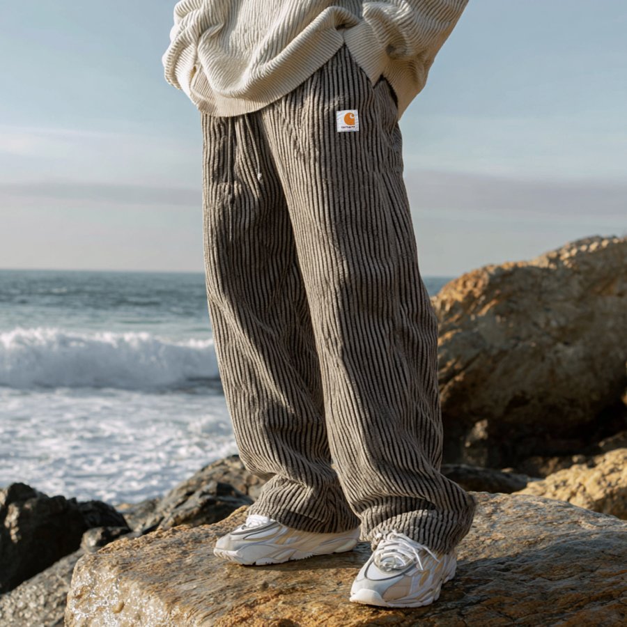 

Men's Vintage Chenille Wide-Leg Pants For Casual Outfits