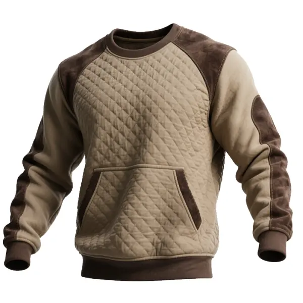 Quilted Crewneck Sweatshirt For Ultimate Warmth And Style - Wayrates.com 