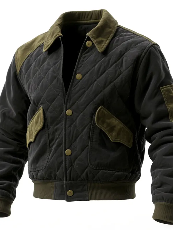 Quilted Bomber Jacket - Stylish And Warm For Everyday Wear - Simplyion.com 