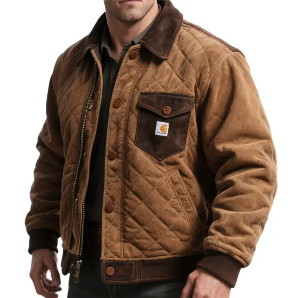Quilted Jacket For Men - Perfect For Casual And Outdoor Adventures - Upgradecool.com 