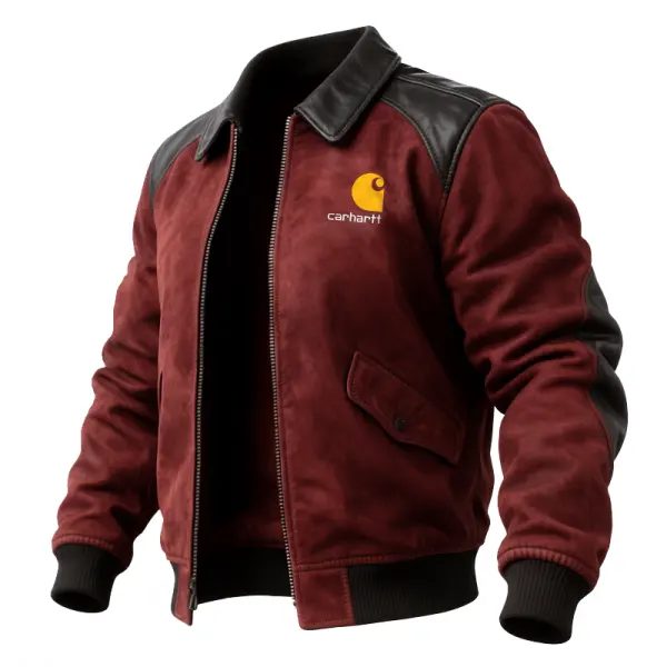 Stylish Bomber Jacket With Contrast Sleeves For All-Season Wear - Wayrates.com 