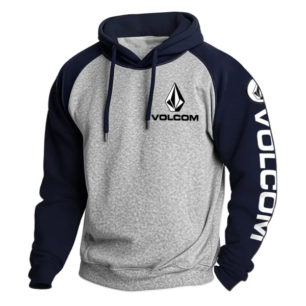 Men's Vintage Surf Diamond Print Pocket Raglan Sleeve Hoodie - Wayrates.com 