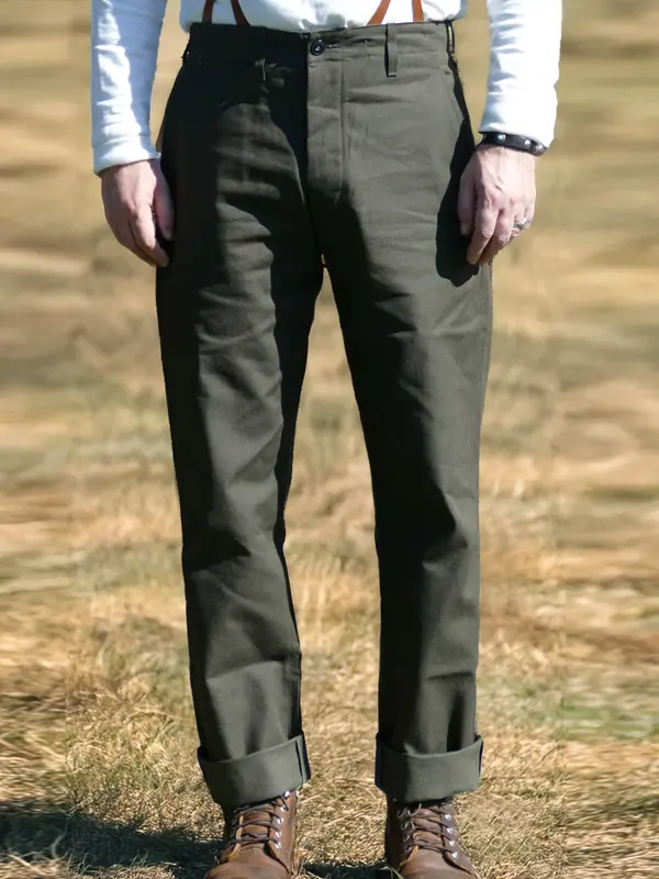 Classic Trousers With Suspender Loops For Men - Perfect For Casual And Formal Wear - Simplyion.com 