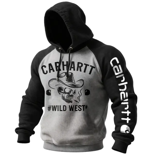 Men's Graphic Print Gaglan Sleeves Hoodie - Wayrates.com 