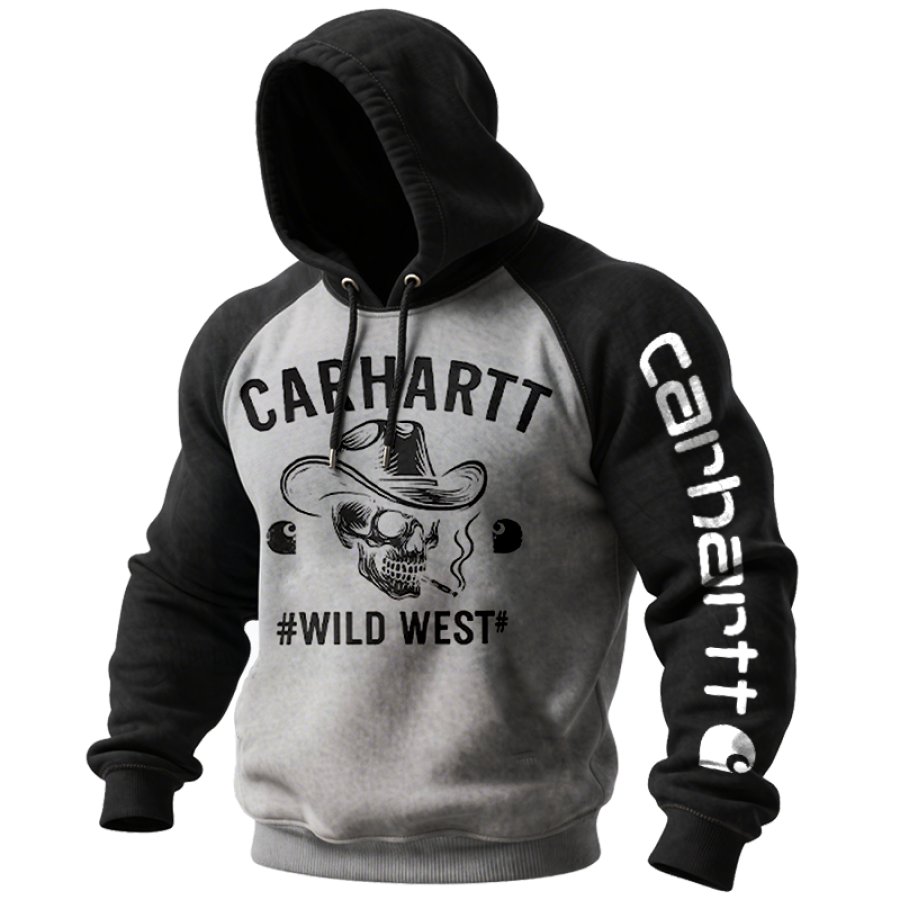 Men's Graphic Print Gaglan Sleeves Hoodie