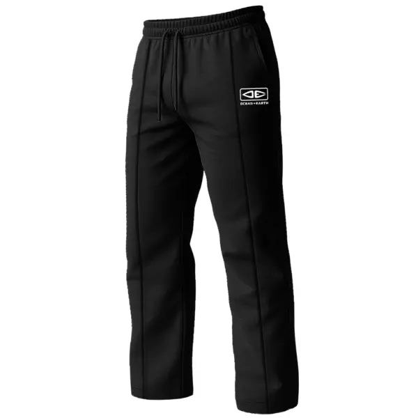 Men's Vintage Ocean Surfing Print Loose Elastic Drawstring Trousers Pants - Wayrates.com 