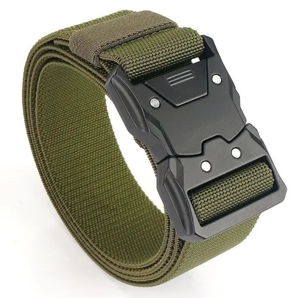 Men'S Outdoor Tactical Canvas Belt Sports And Casual Nylon Elastic Automatic Buckle - Upgradecool.com 