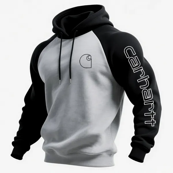 Loose Casual Contrast Color Raglan Sleeve Hooded Sweatshirt - Wayrates.chimpone.com 