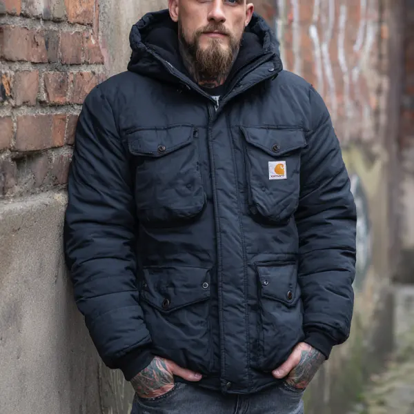Winter Essential Puffer Jacket With Detachable Hood And Multiple Pockets - Wayrates.com 