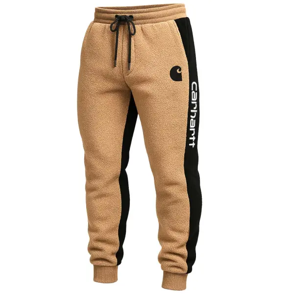 Carhartt Men's Vintage Embroidered Fleece Contrast Elastic Drawstring Jogger Pants - Wayrates.com 
