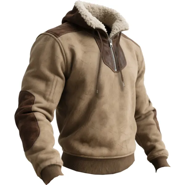 Men's Western Colorblock Fleece Hoodie - Wayrates.chimpone.com 