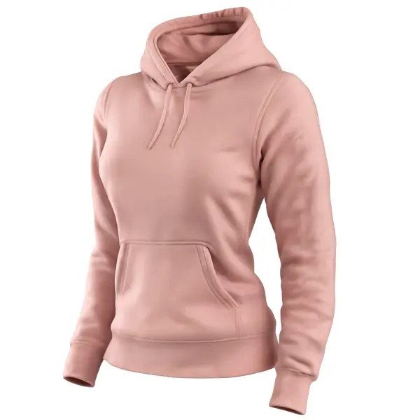 Women's Vintage Western Cowboy Pocket Long Sleeve Pink Hoodie - Wayrates.chimpone.com 