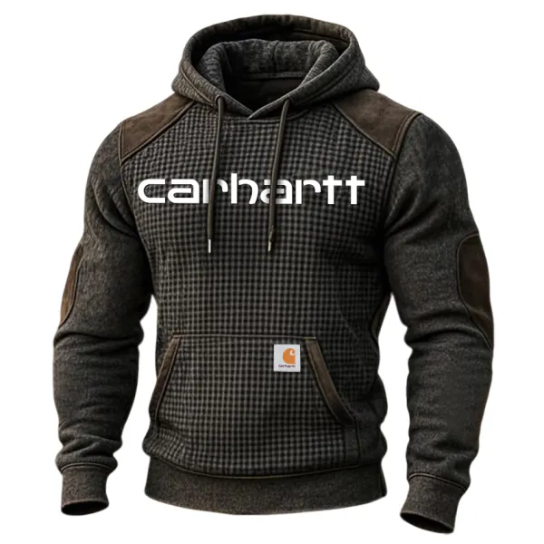 Men's Western Casual Waffle Panel Hoodie - Wayrates.chimpone.com 