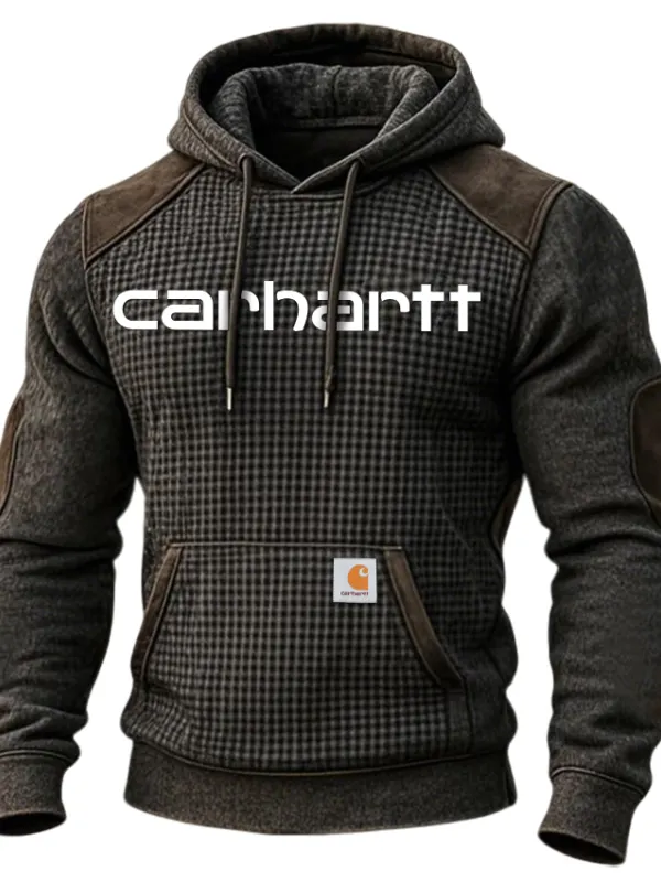 Carhartt Men's Western Casual Waffle Panel Hoodie - Simplyion.com 