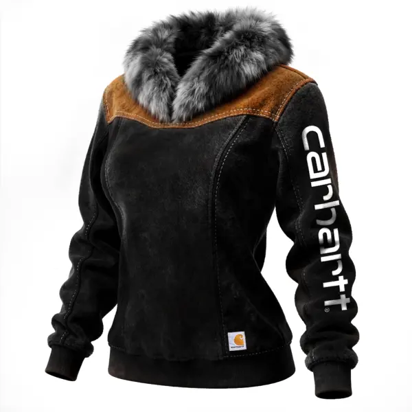 Carhartt Women's Winter Hoodie With Faux Fur Trim For Warmth And Style - Upgradecool.com 