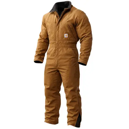 Men's Carhartt Vintage Duck Quilted Insulated Coverall MI Supplies Long Sleeve Jumpsuit