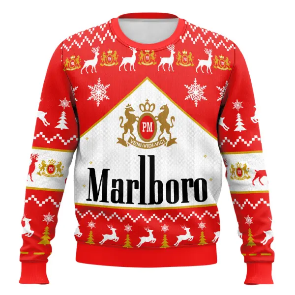 Racing-inspired Print Christmas Ugly Sweatshirt Crew Neck Pullover - Wayrates.com 