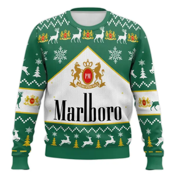 Racing-inspired Print Christmas Ugly Sweatshirt Crew Neck Pullover - Wayrates.com 
