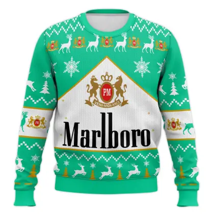Racing-inspired Print Christmas Ugly Sweatshirt Crew Neck Pullover