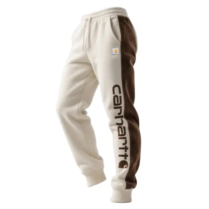 Men's Retro Hoodie With Contrasting Fabric And Suede Cut, Loose-fitting Waist, Slim-fitting Long Trousers/sweatpants