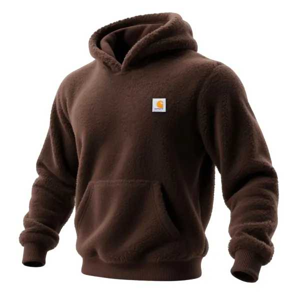 Unisex Casual Loose-fitting Double-sided Fleece Hooded Sweatshirt - Wayrates.com 