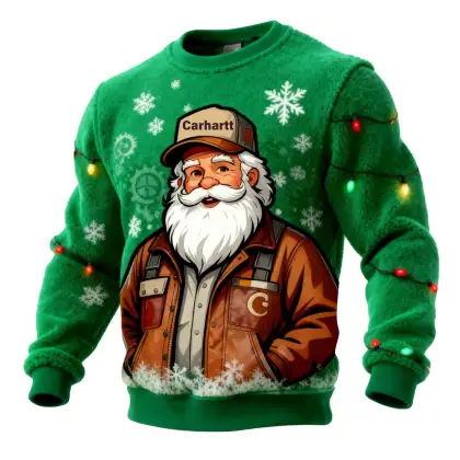 3D Print Unisex Christmas Ugly Sweater Fleece Work Crew Neck Sweatshirt
