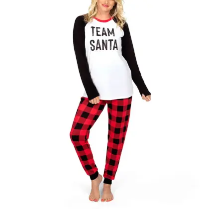 Women's Team Santa Crew Neck Pajama Set