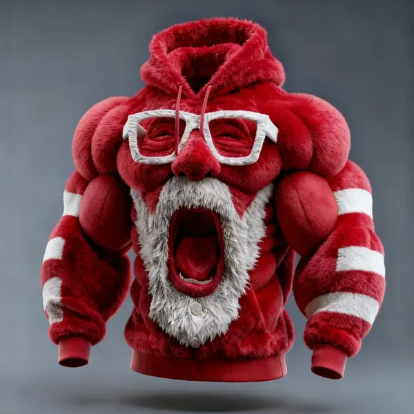3D Print Christmas Ugly Sweater Men's Vintage Funny Santa Claus Hooded Hoodie - Wayrates.com 