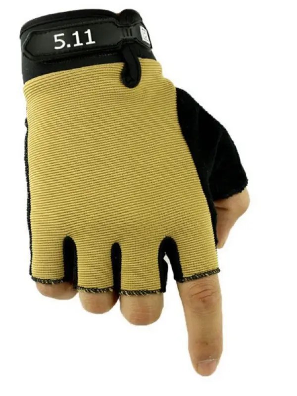 Half-finger gloves men and women tactical outdoor riding wear-resistant non-slip training driving gloves sports mountaineering fighting fitness - Pragmaace.com 