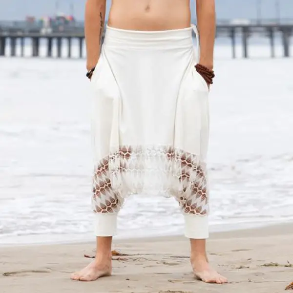 Hawaiian Print Harem Pants - Bustalent.com 