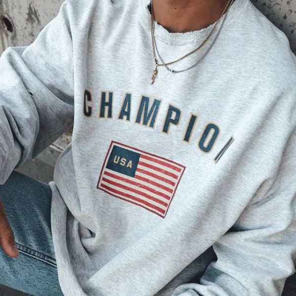 Champion printed crew neck sweatshirt - Albionstyle.com 